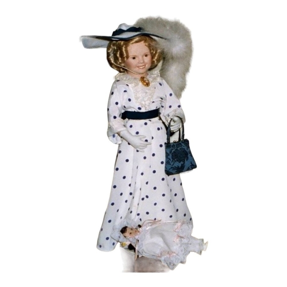 NIB VNTG Porcelain DOLL BRIGHT EYES Temple Doll by Danbury Mint Collectible Doll - Picture 3 of 8